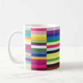Helderlijnen Multicolor Stripe Pattern-Kantoor Koffiemok (Links)