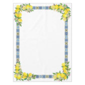 Heldermediterrane Siciliaanse Majolica-Tegel Lemon Tafelkleed (Voorkant)