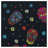 Heldermexicaanse florale schedel stof (Close Up)