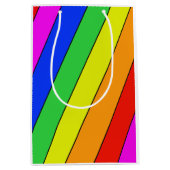 Heldermooie regenboogSTRIPES Medium Cadeauzakje (Voorkant)