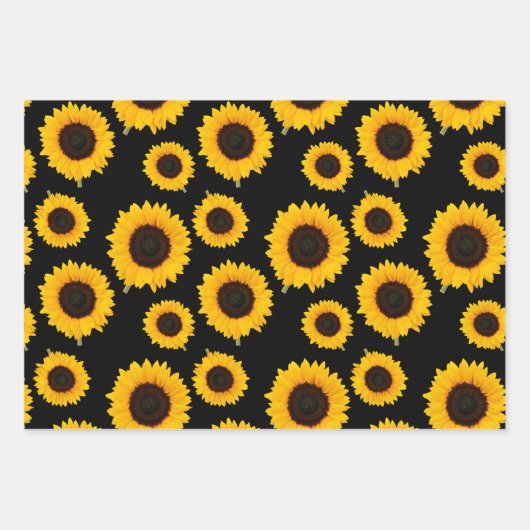 Heldermooie zonnebloemen inpakpapier vel (Voorkant)