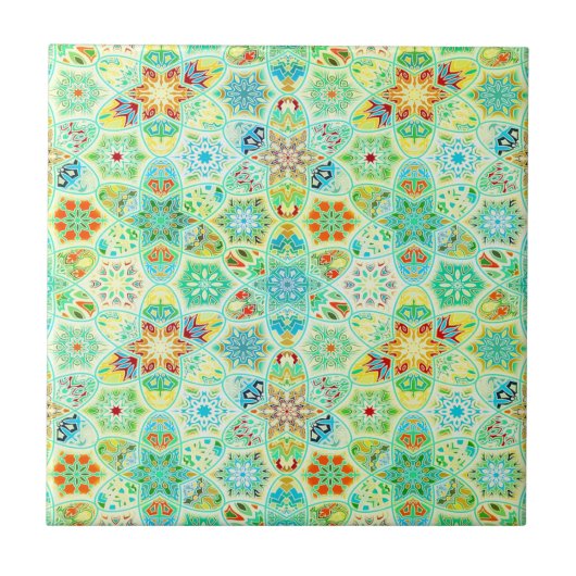 Heldermozaïekkeramische Tegel Tegeltje (Voorkant)