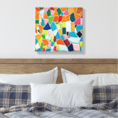 HeldermozaïekTegels Canvas Afdruk (Insitu (Slaapkamer))