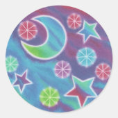 Heldernachtelijke sticker rond (Voorkant)