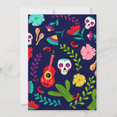 Helderneon floral Mexican 5 de mayo fiesta party Kaart (Achterkant)