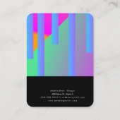 Helderneon Geometry Handmade Earring Display Kaart Contactkaartje (Achterkant)