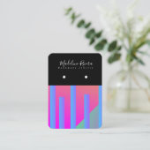 Helderneon Geometry Handmade Earring Display Kaart Contactkaartje (Staand voorkant)