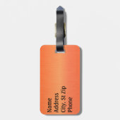Helderneon Oranje penseel en zilver afdrukken Bagagelabel (Achterkant verticaal)
