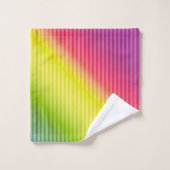 Helderneonfluorescerende gradiënt-regenboogombbole bad handdoek (Wasdoekje)