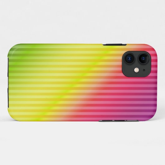 Helderneonfluorescerende gradiënt-regenboogombbole Case-Mate iPhone case (Achterkant (horizontaal))