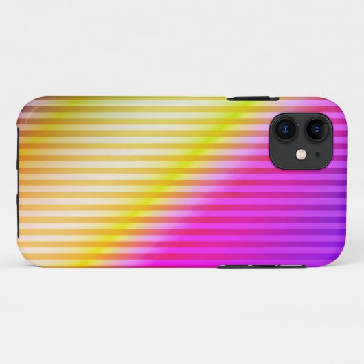 Helderneonfluorescerende gradiënt-regenboogombbole Case-Mate iPhone case (Achterkant (horizontaal))