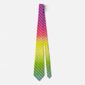 Helderneonfluorescerende gradiënt-regenboogombbole stropdas (Voorkant)