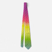 Helderneonfluorescerende gradiënt-regenboogombbole stropdas (Achterkant)