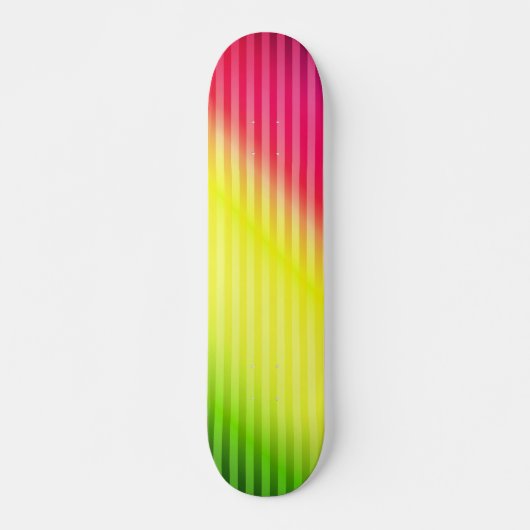 Helderneonfluorescerende gradiënt regenboogombre persoonlijk skateboard (Voorkant)