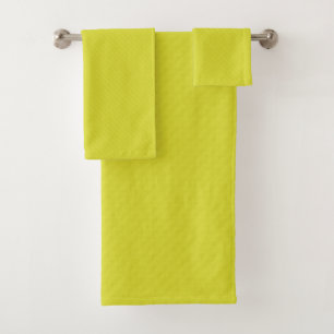 Helderneongeel groen getextureerd  bad handdoek