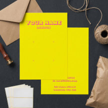 Helderneongele en roze oorenkaart