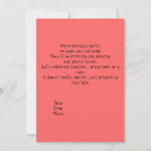 Helderneonkleuren, Aangepaste partijuitnodiging Kaart (Achterkant)