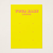 Helderneonkleurige oorenkaart visitekaartje (Voorkant)