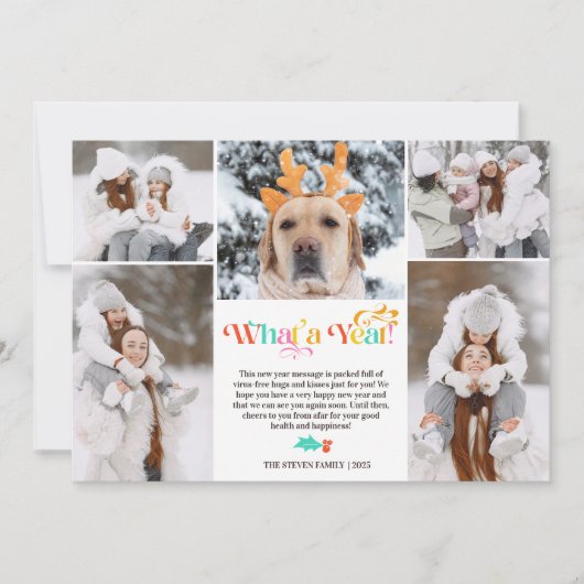 Heldernieuw jaar in review 5, foto-inkollage raste feestdagenkaart (Voorkant)