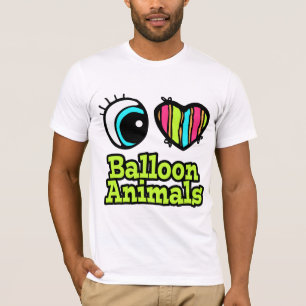 Helderooghart Ik hou van ballondieren T-shirt