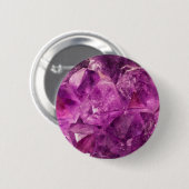 HelderPaarse Amethyst-kristalcluster Ronde Button 5,7 Cm (Voorkant /achterkant)