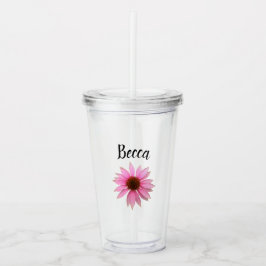 Helderpaarse Echinacea Persoonlijk Acryl Drinkbeker