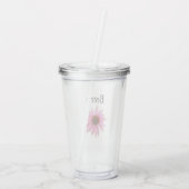 Helderpaarse Echinacea Persoonlijk Acryl Drinkbeker (Achterkant)