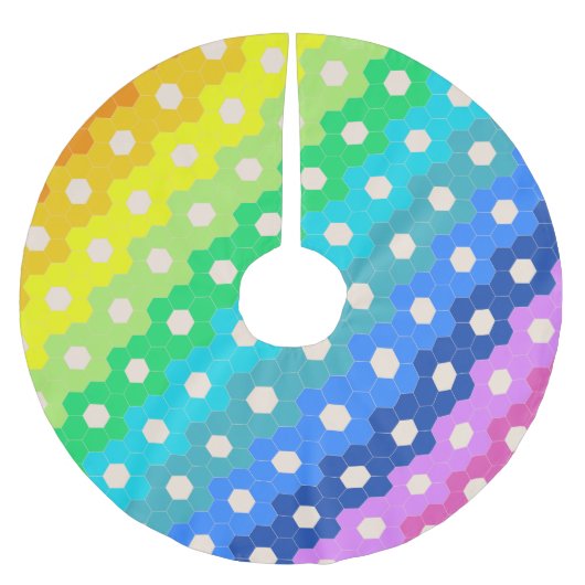 Helderradionavigatie Geometrische hexagon ventilat Kerstboom Rok (Voorkant)