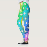 Helderradionavigatie Geometrische hexagon ventilat Leggings<br><div class="desc">Leggings van het fluitpatroon van het fluitpatroon van de lichtregenbooggeometrische hexagon</div>