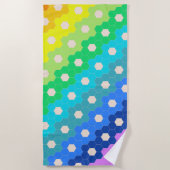 Helderradionavigatie Geometrische hexagon ventilat Strandlaken (Voorkant)