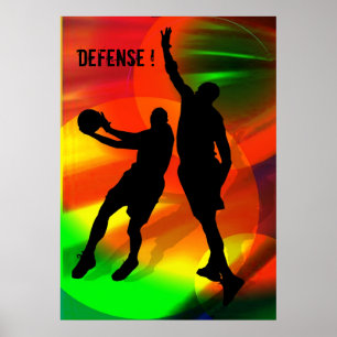 Helderrechtlichten en Basketball Duo Poster