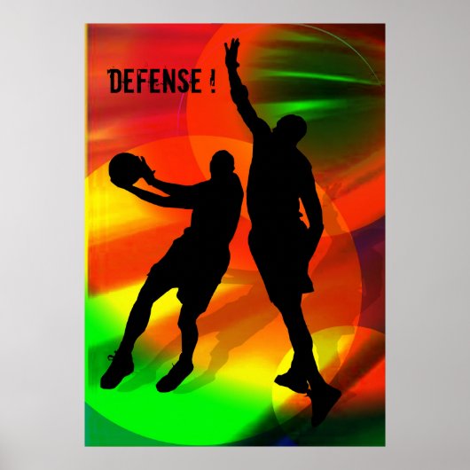 Helderrechtlichten en Basketball Duo Poster (Voorkant)