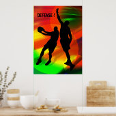 Helderrechtlichten en Basketball Duo Poster (Keuken)
