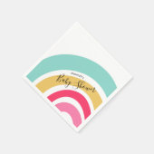 HelderregenboogBaby shower met naam Servet (Hoek)