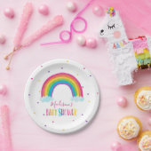 HelderregenboogBaby shower Papieren Bordje (Feest)