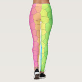 Helderregenbooggeometrische Leggings (Achterkant)