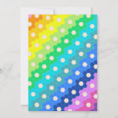 Helderregenbooghexagons Moderne GraduPartij Kaart (Achterkant)