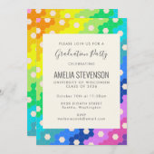 Helderregenbooghexagons Moderne GraduPartij Kaart (Voorkant / Achterkant)