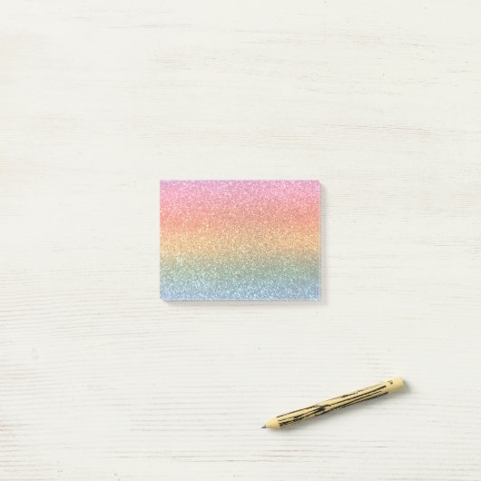 Helderregenboogliter Post-it® Notes (Op bureau)