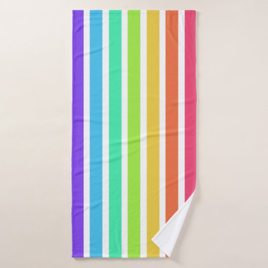 Helderregenboogstrepen Badhanddoek (Badhanddoek)