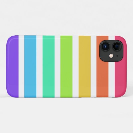Helderregenboogstrepen Case-Mate iPhone Case (Achterkant (horizontaal))
