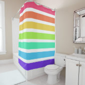 Helderregenboogstrepen Douchegordijn (In situ)