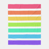 Helderregenboogstrepen Fleece Deken (Voorkant)