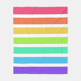 Helderregenboogstrepen Fleece Deken