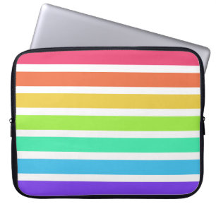 Helderregenboogstrepen Laptop Sleeve