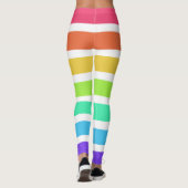 Helderregenboogstrepen Leggings (Achterkant)
