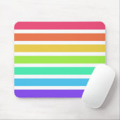 Helderregenboogstrepen Muismat (Met muis)