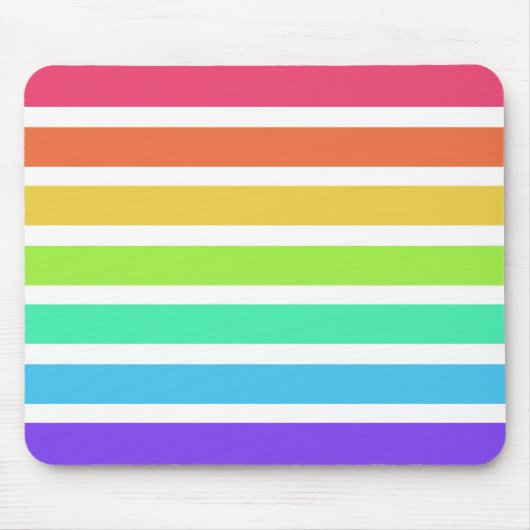 Helderregenboogstrepen Muismat (Voorkant)