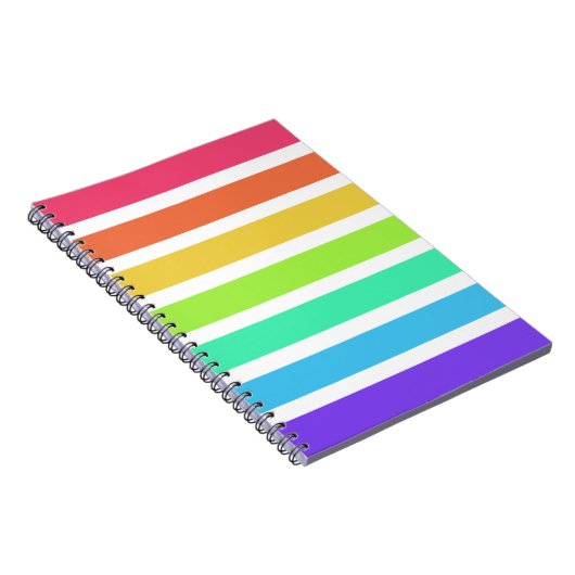 Helderregenboogstrepen Notitieboek (Rechterzijde)