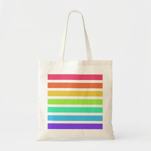 Helderregenboogstrepen Tote Bag (Voorkant)